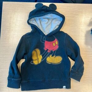 GAP Kids Black Hoodie Featuring Mickey Mouse- size 5